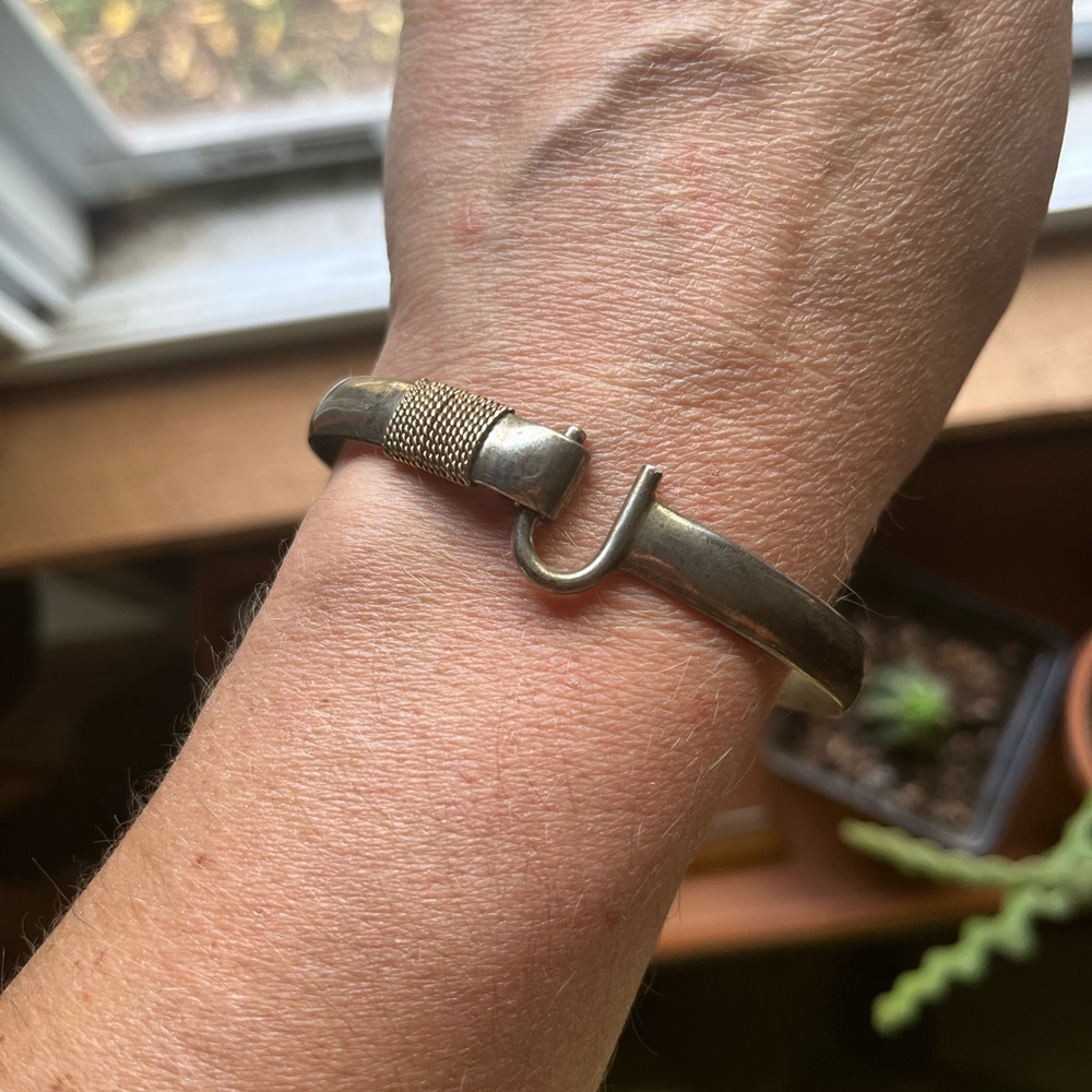 14kt and Sterling Silver Vintage CBC Hook Bracelet